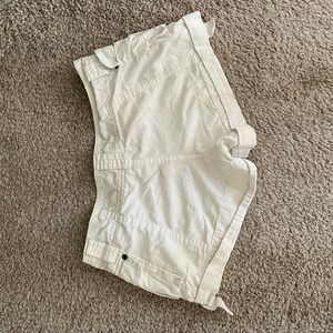 White cargo style shorts (Size 3)